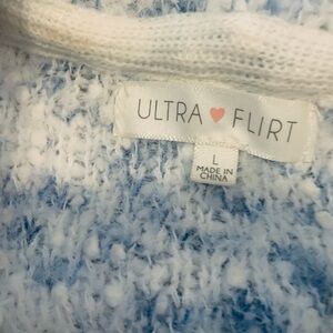 Ultra Flirt Textured Knit in Blue and White